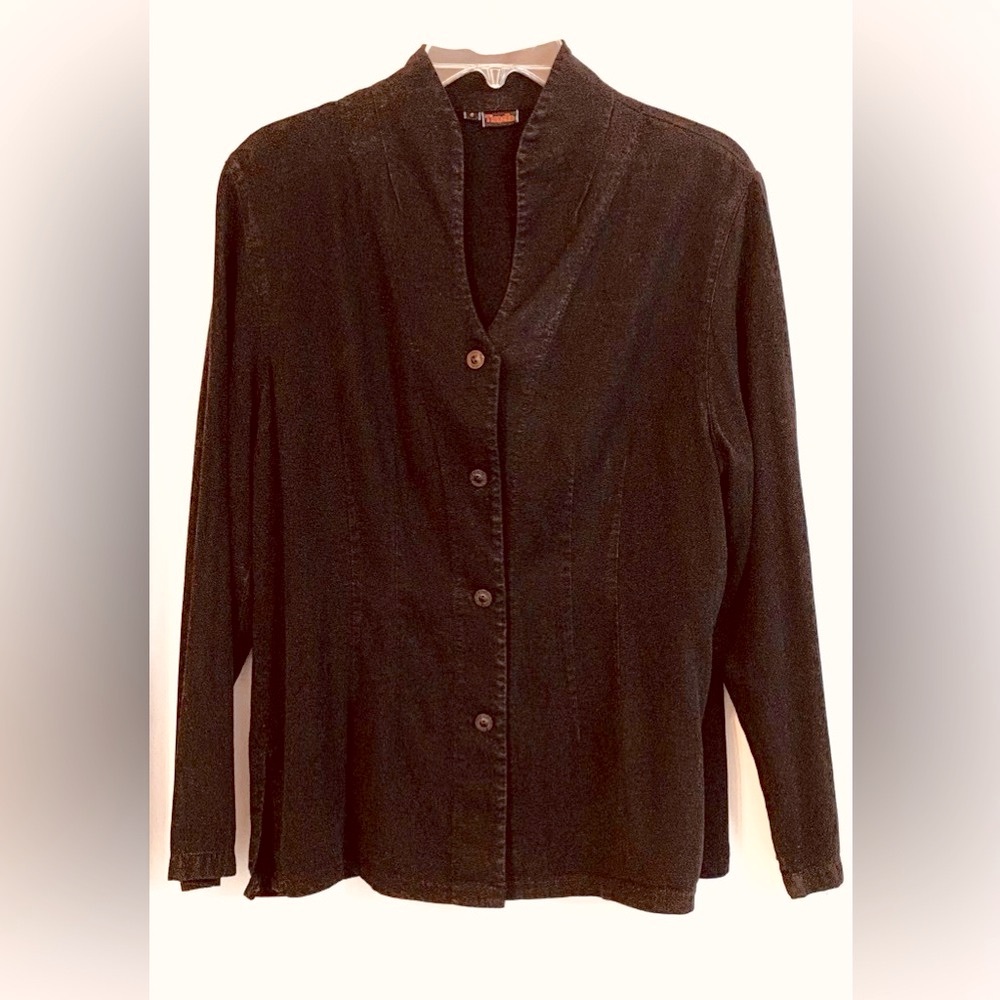 Tianello Black Tencel Blouse Small